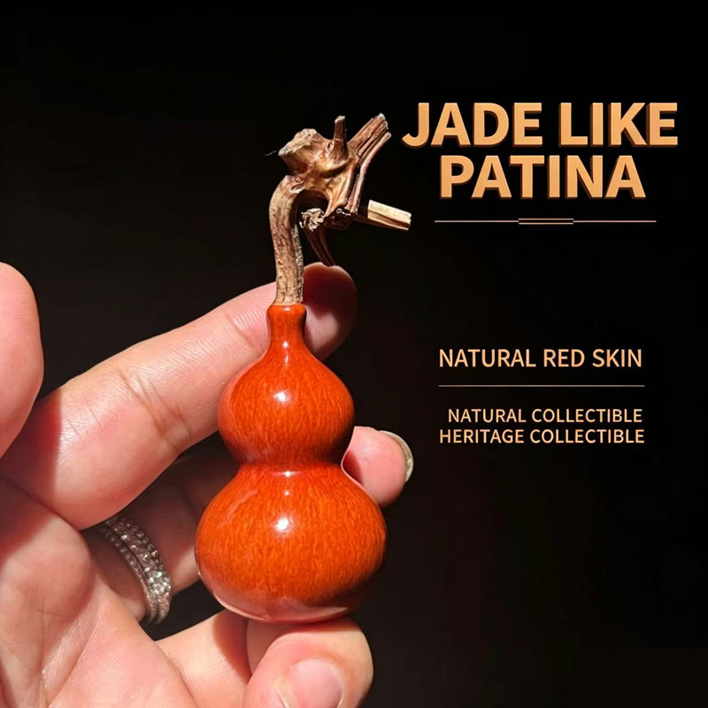 Vintage Collectible Furniture - Vintage Small Gourd Sun Cured Red