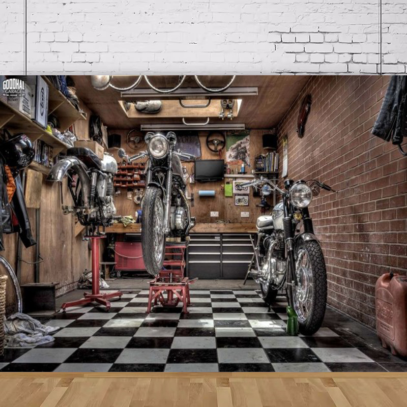 Collectible Vintage Photos - Motorcycle Photography Backdrop Vintage Dirt Bike