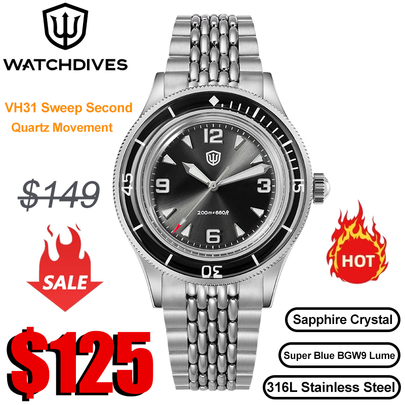 Vintage Watch Collecting - Watchdives WD50Q Watches VH31 Quartz Movement