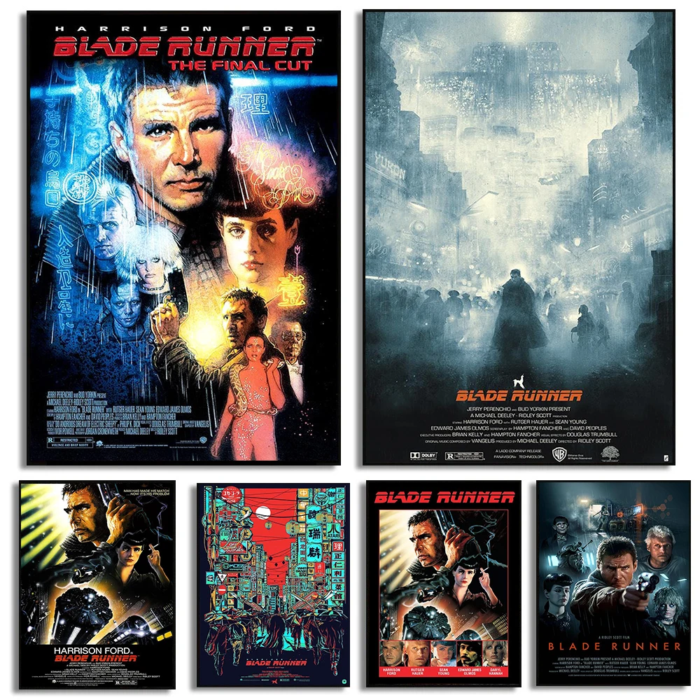 Vintage Cartoon Collectible - Blade Runner 1982 Classic Movie Poster