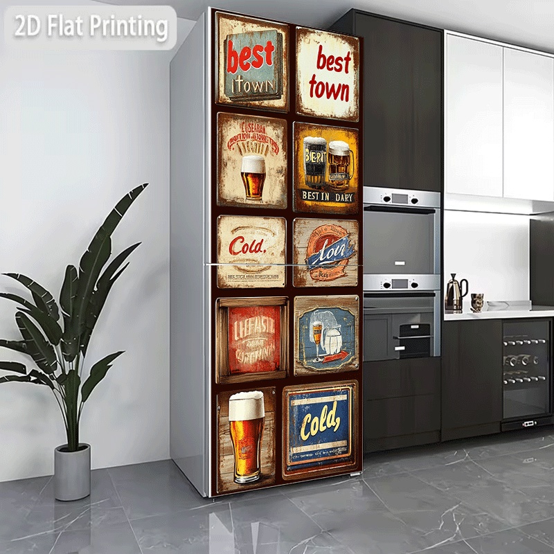 Vintage Cartoon Collectible - Refrigerator Sticker Refrigerator Dishwasher Sticker Vintage