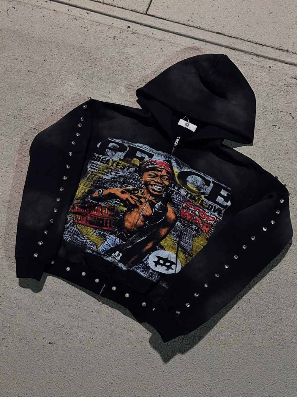 2026 new American hip-hop loos - đánh giá và giá Vintage Zip Hoodie