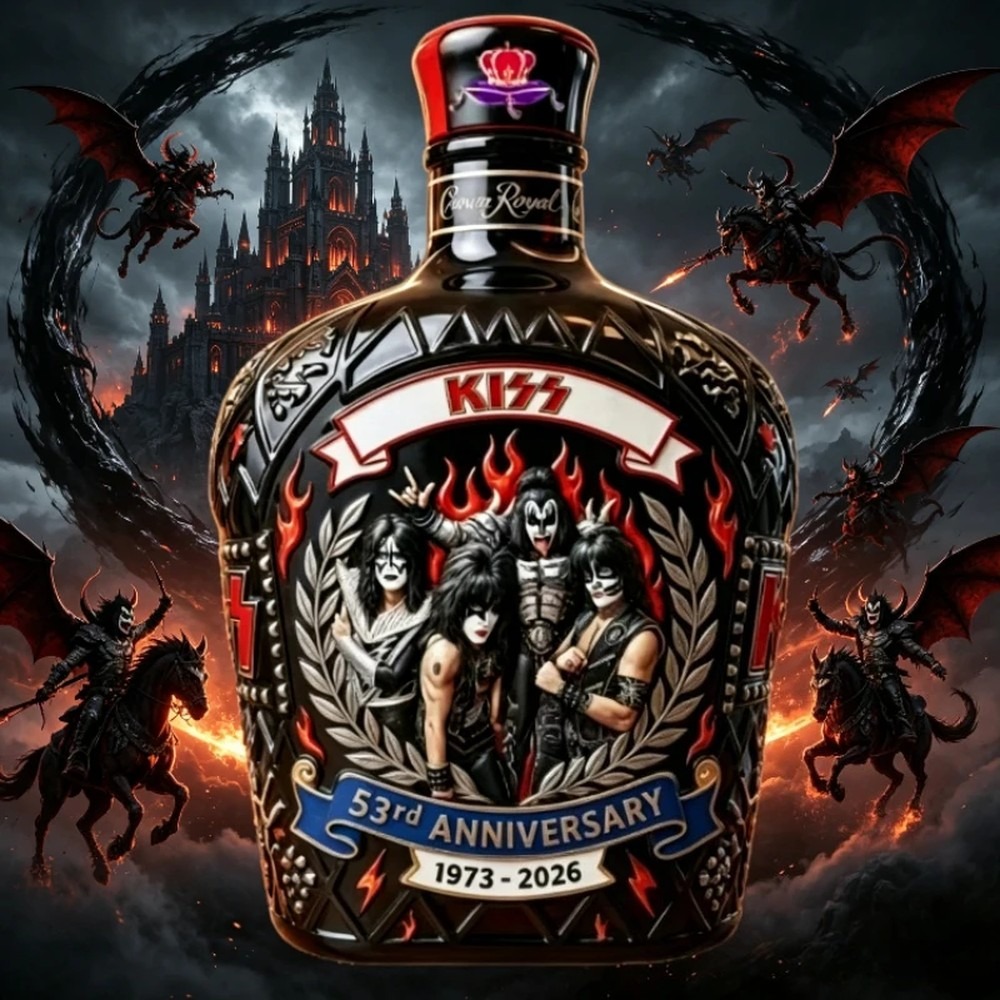 YING-KISS Band Whiskey Decante - đánh giá và giá Vintage Collectible Liquor Bottles