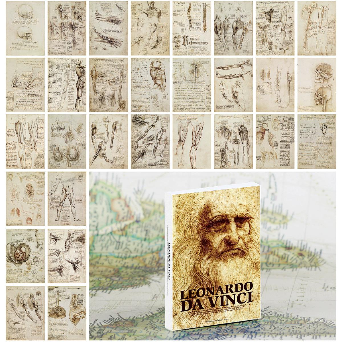 30PCS Classic Leonardo da Vinc - đánh giá và giá Collectible Vintage Greeting Cards