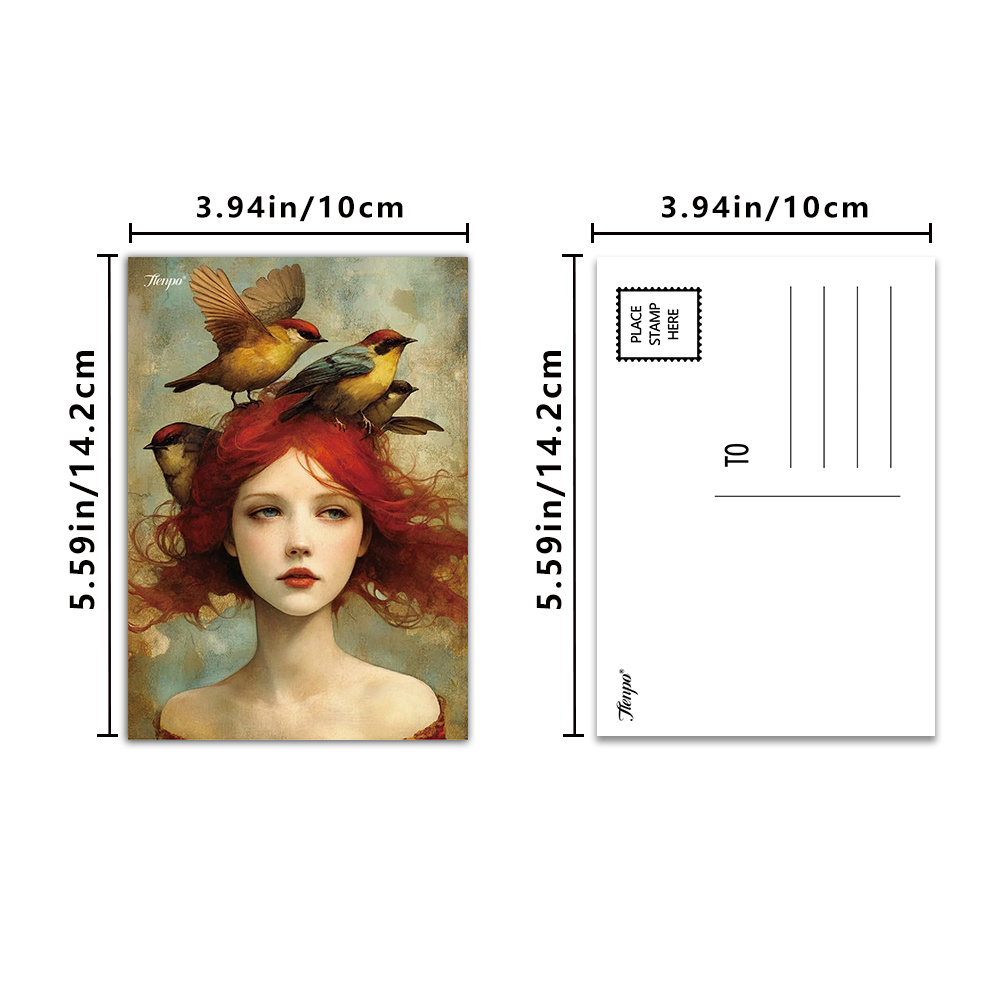 32pcs,Vintage Bird's Nest Head - đánh giá và giá Collectible Vintage Greeting Cards