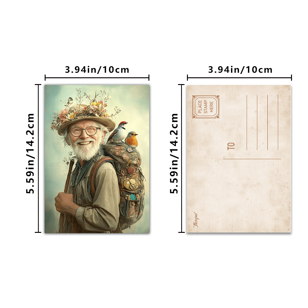32pcs, vintage cute grandpa, p - đánh giá và giá Collectible Vintage Greeting Cards
