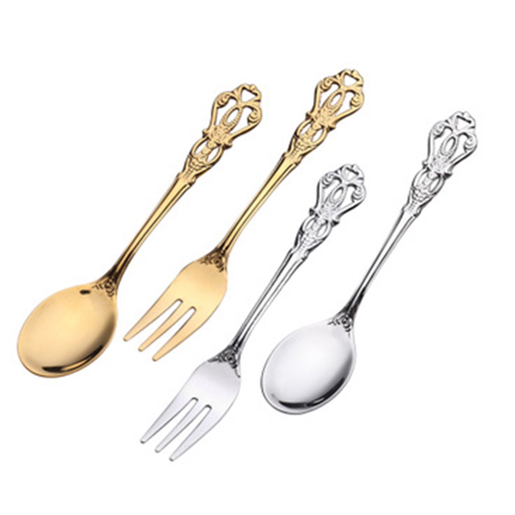 1 Pair Vintage Gold Spoon Fork - đánh giá và giá Vintage Collectible Spoons