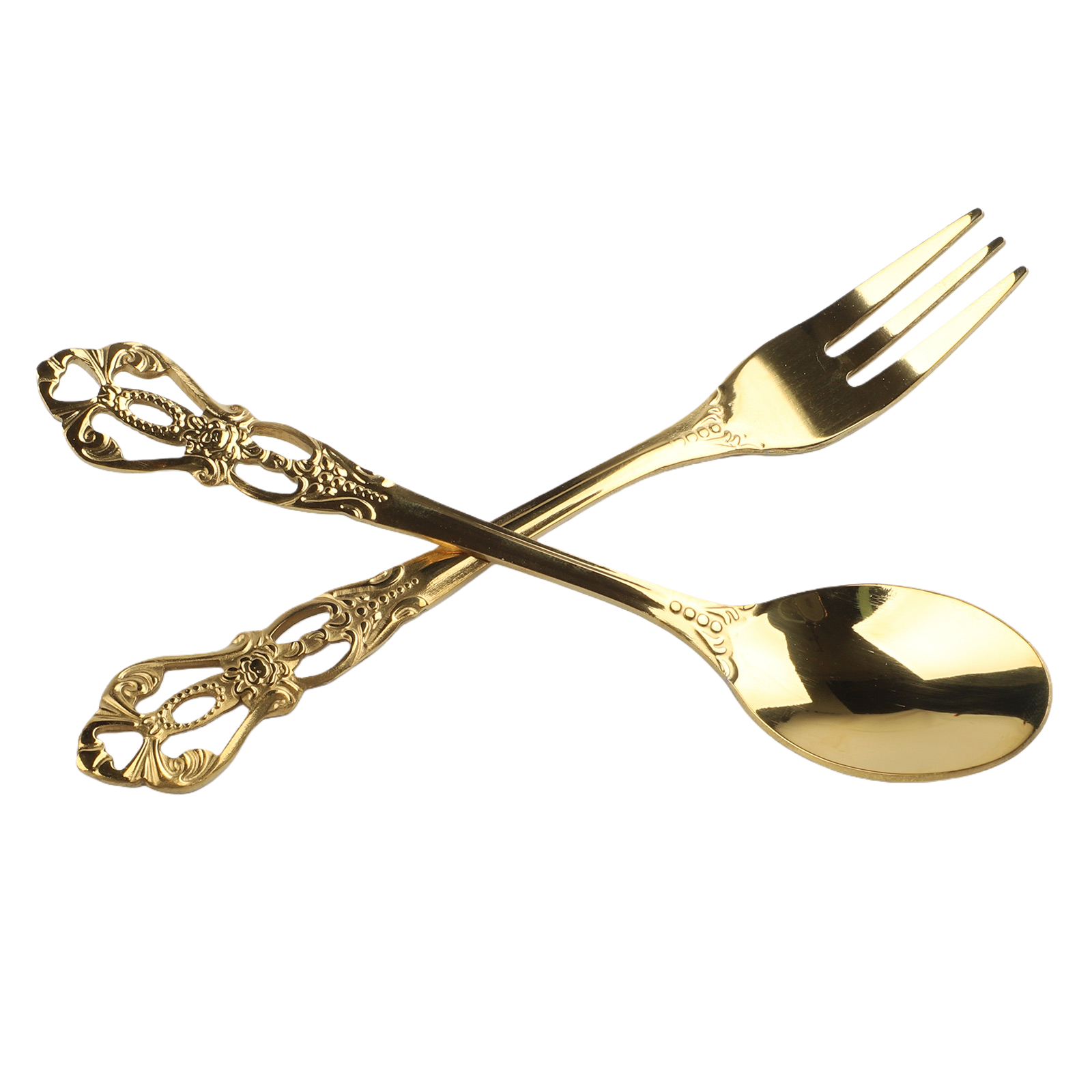 1 Pair Vintage Gold Spoon Fork - đánh giá và giá Vintage Collectible Spoons