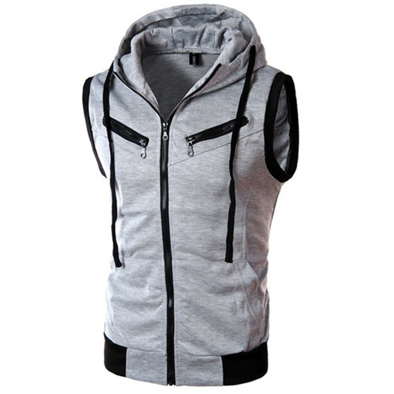 New Men's Hooded Sleeveless Ve - đánh giá và giá Vintage Zip Hoodie