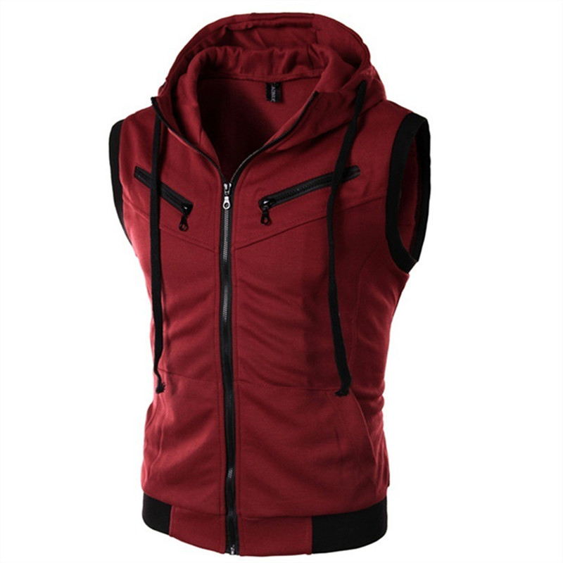 New Men's Hooded Sleeveless Ve - đánh giá và giá Vintage Zip Hoodie