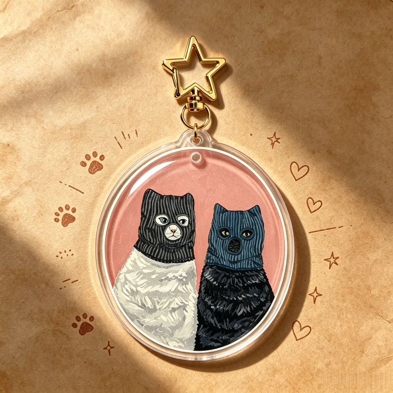 Serial Cuddlers Cat Acrylic Ke - đánh giá và giá Vintage Cartoon Collectible