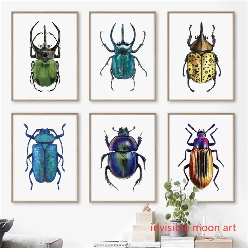 Vintage Insect Art Colorful Be - đánh giá và giá Vintage Collectible Posters