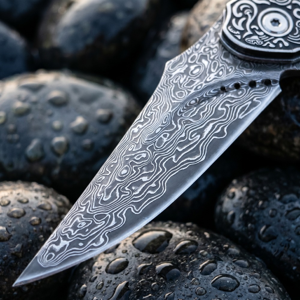 New Vintage Damascus Pattern B - đánh giá và giá Vintage Collectible Knives