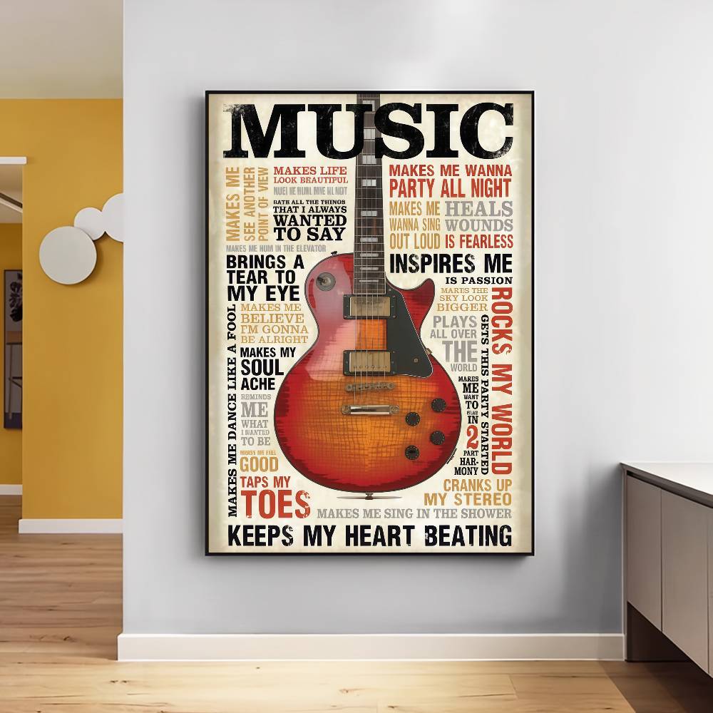Guitar Collection Self-adhesiv - đánh giá và giá Vintage Collectible Posters