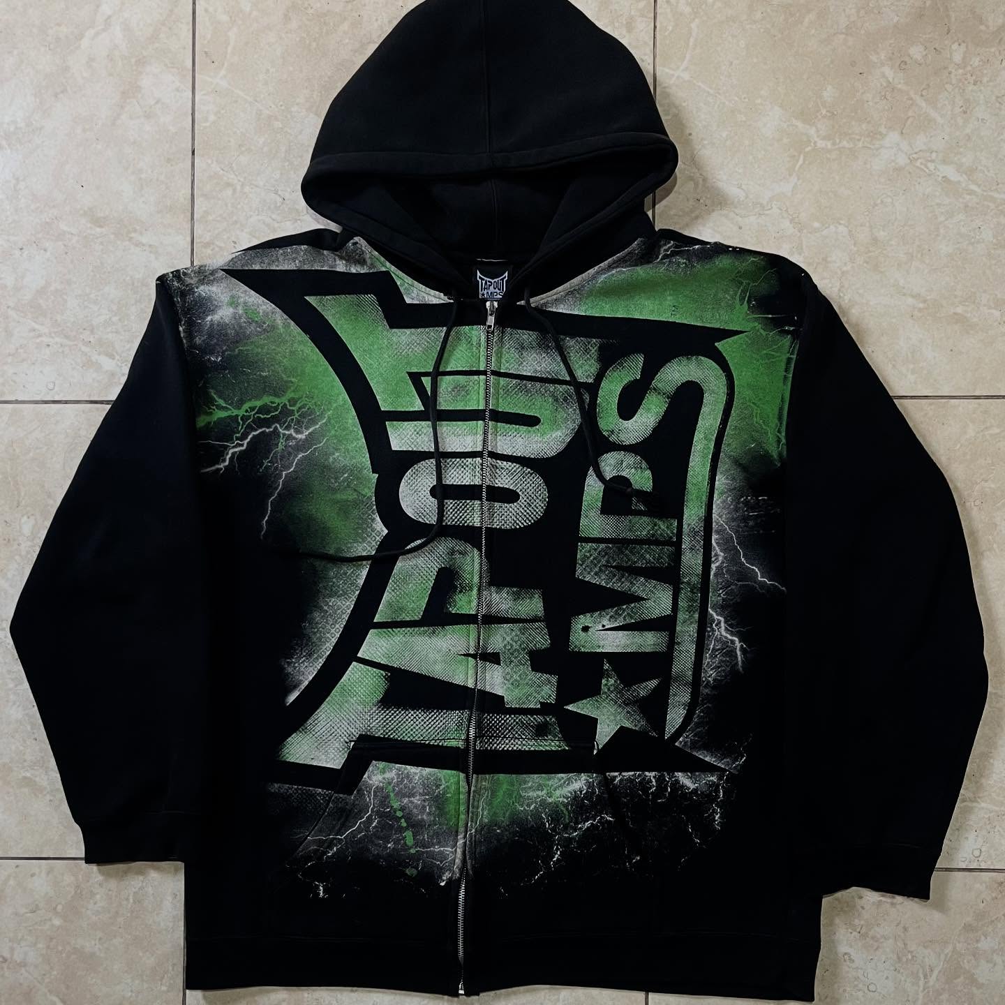 Vintage Green Tapout Print Zip - đánh giá và giá Vintage Zip Hoodie