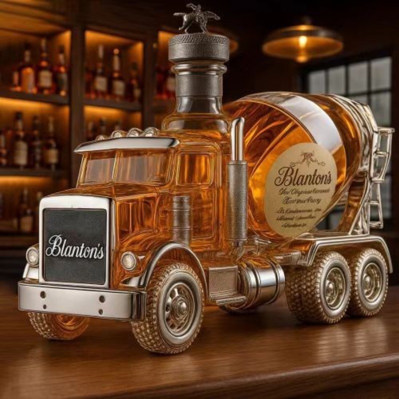 Vintage Truck Design Glass Whi - đánh giá và giá Vintage Collectible Liquor Bottles
