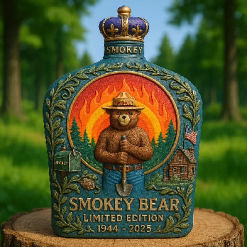 Smokey Bear Fire Prevention Wh - đánh giá và giá Vintage Collectible Liquor Bottles