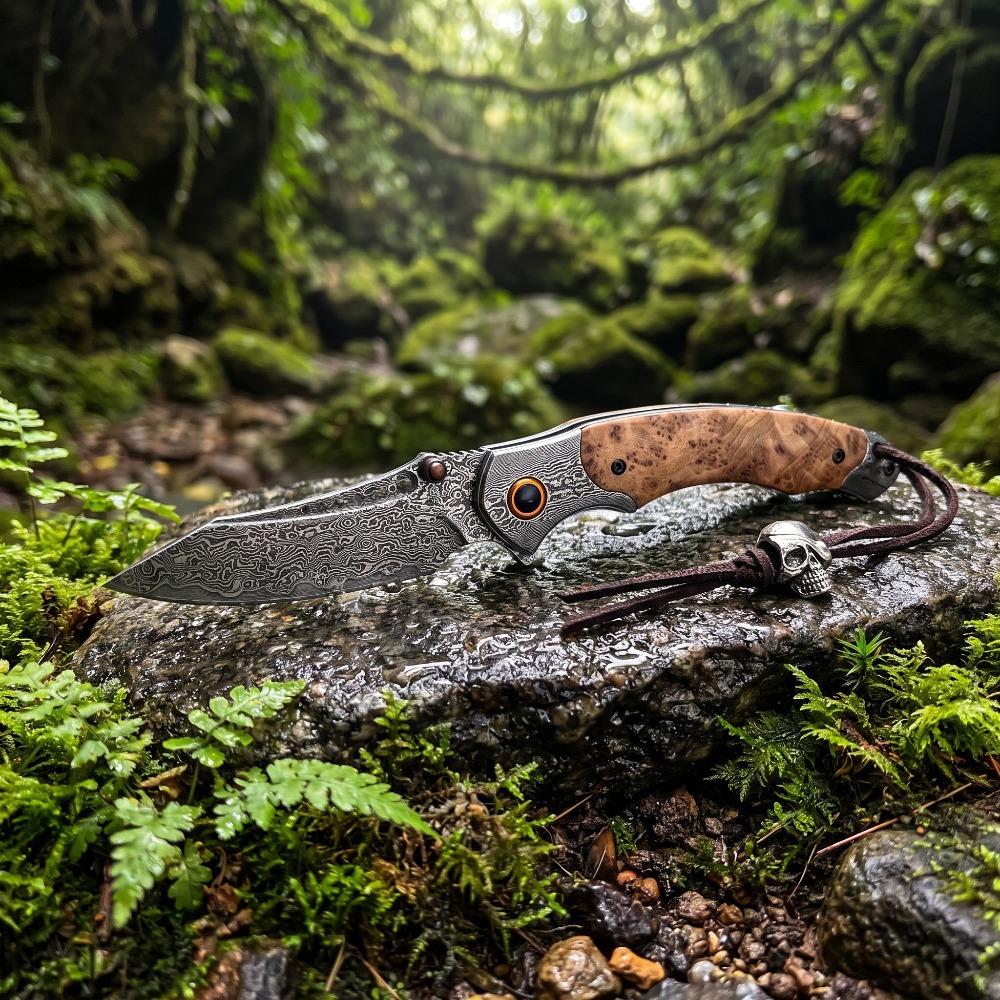 High Hardness Damascus Pattern - đánh giá và giá Vintage Collectible Knives