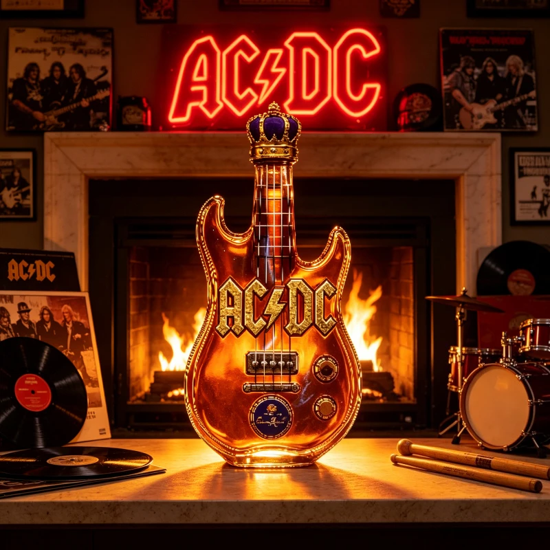 Retro Electric Guitar Shaped W - đánh giá và giá Vintage Collectible Liquor Bottles