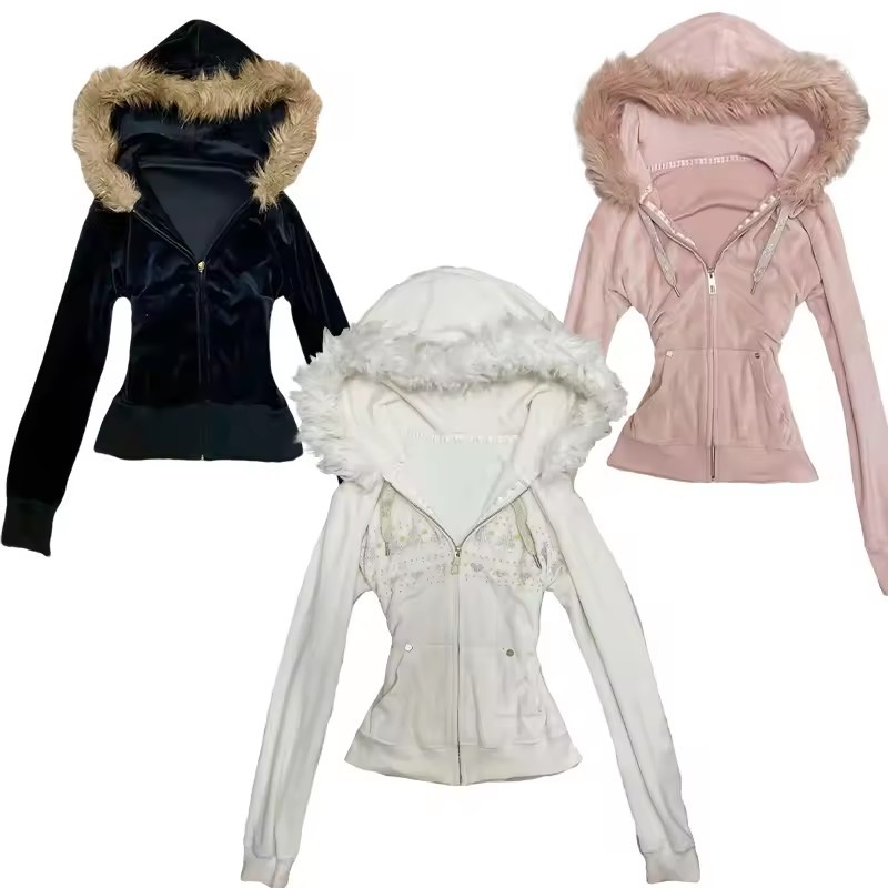 Hoodie Coat Women Punk Hooded  - đánh giá và giá Vintage Zip Hoodie