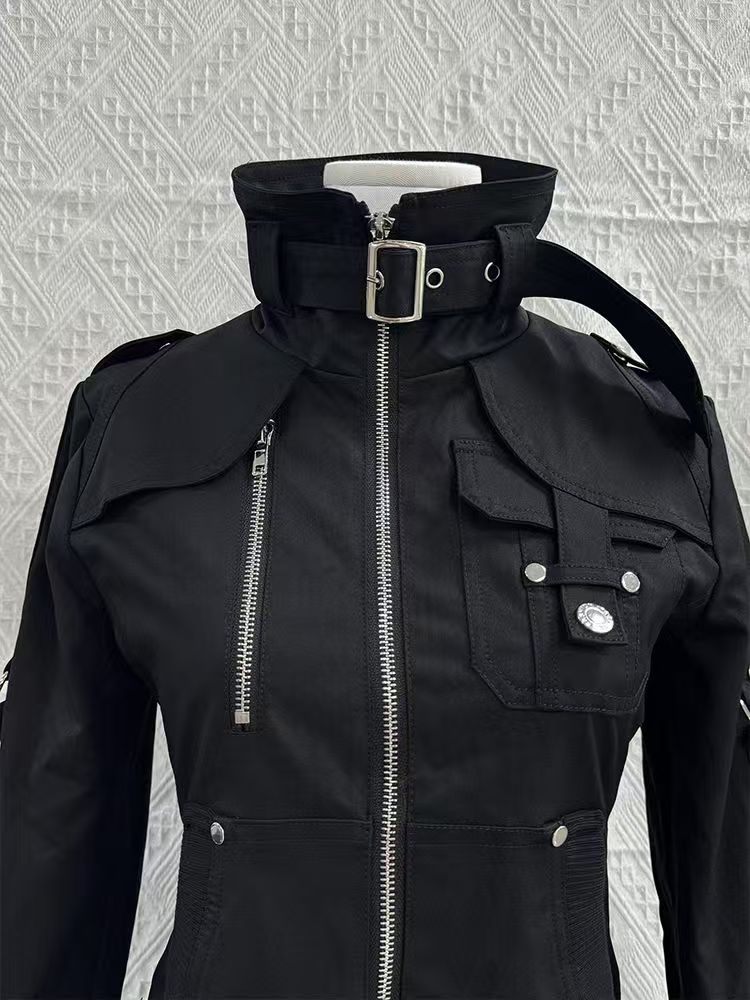 Y2K Gothic Black Slim Double Z - đánh giá và giá Vintage Zip Hoodie