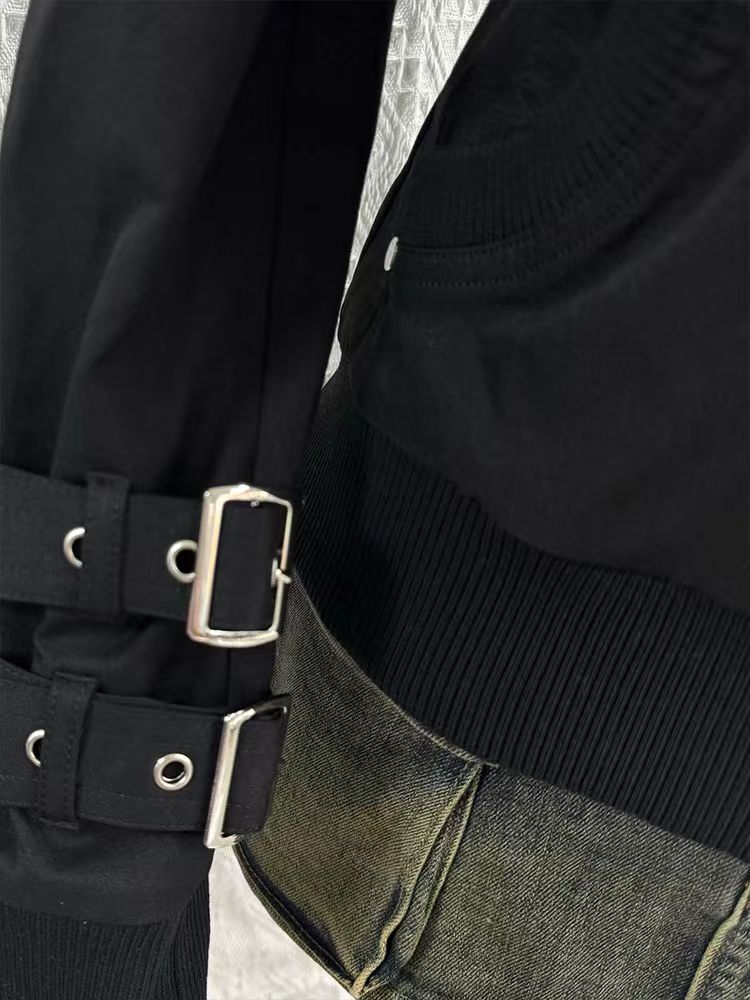Y2K Gothic Black Slim Double Z - đánh giá và giá Vintage Zip Hoodie