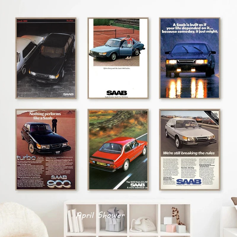 Classic Vintage Saab 900 Turbo - đánh giá và giá Vintage Collectible Posters