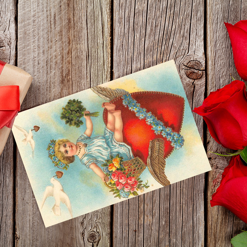 12pcs Valentine's Day Vintage  - đánh giá và giá Collectible Vintage Greeting Cards