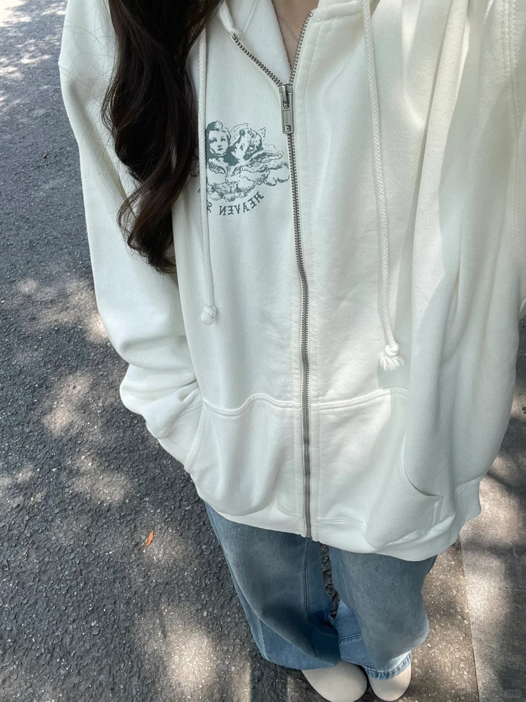 Pocket Zip-up Sweatshirts Tops - đánh giá và giá Vintage Zip Hoodie