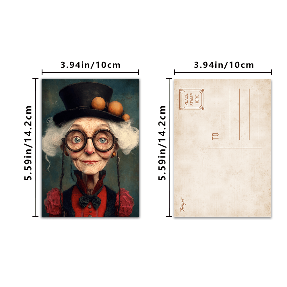 32pcs, vintage cute elderly, p - đánh giá và giá Collectible Vintage Greeting Cards