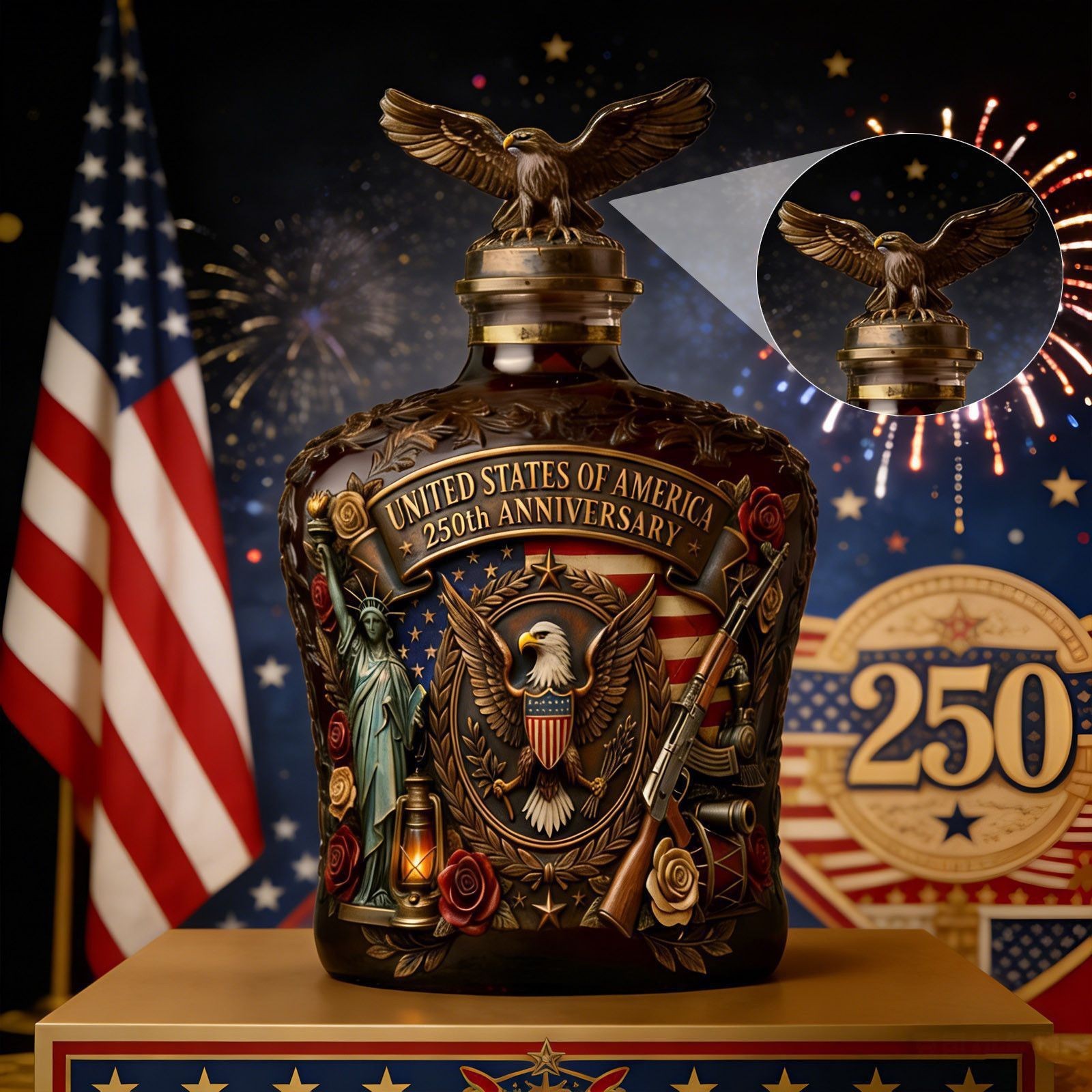 Vintage American Freedom Eagle - đánh giá và giá Vintage Collectible Liquor Bottles