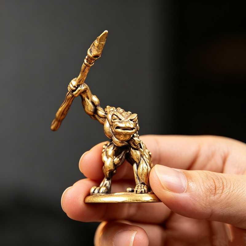 Vintage Brass Frog Warrior Fig - đánh giá và giá Vintage Collectible Furniture